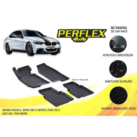 PASPAS 3D HAVUZLU X-MAT BMW  E90 3 SERISI 2006-2012 - PERFLEX PXM-BW09