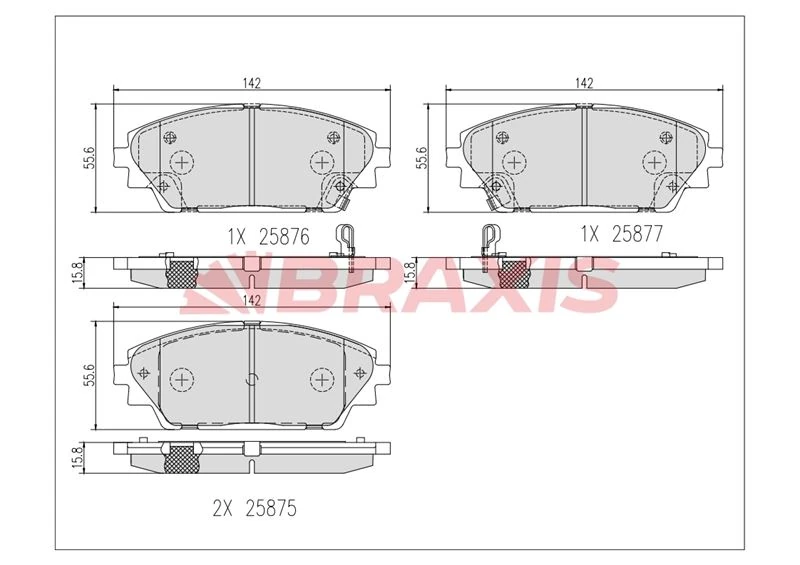 Mazda Fren Balatası On Mazda CX 3 15-> Mazda 3 13-> - Braxıs Aa0671