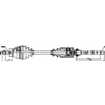 AKS SAG KOMPLE ZX XSARA 1,6 (DIS FREZE: 21, IC FREZE: 22, BOY: 855,5MM) - GSP 210004