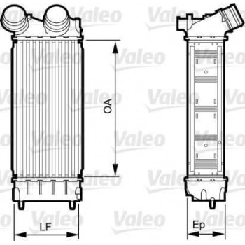 TURBO INTERCOOLER RADYATORU P308 P3008 P5008 PARTNER TEPEE C4 C4 (B7) DS4 C4 PICASSO DS5 BERLINGO II - VALEO 818226