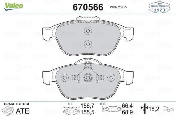ON FREN BALATASI LAGUNA II 1,6 16V 1,8 16V 1,9 3,0 V6 MEGANE II 05- 1,6 16V 1,5 2,0 1,9 15.JANT - VALEO 670566