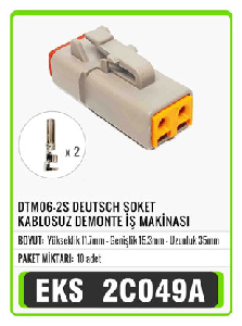 SOKET>DTM06-2S DEUTSCH KABLOSUZ DEMONTE İŞ MAKİNASI S2069 - EKS-2C049A