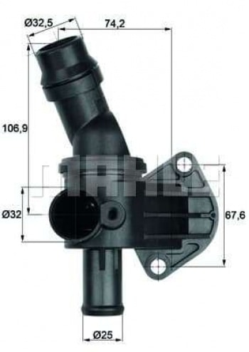 TERMOSTAT (87°) GOLF V PASSAT A3 ALTEA LEON TOLEDO III OCTAVIA 2,0FSI - MAHLE TI887