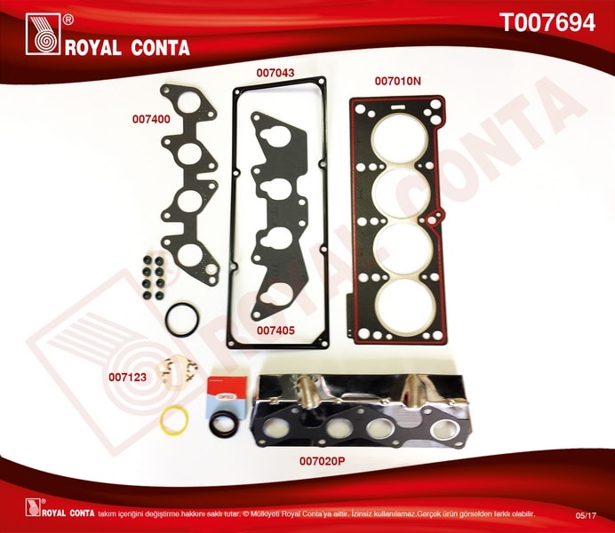 MOTOR TAKIM CONTASI UST KECELI R9 R19 CLIO 1,4 8V RNI ENJ E7J E6J - ROYAL T007694