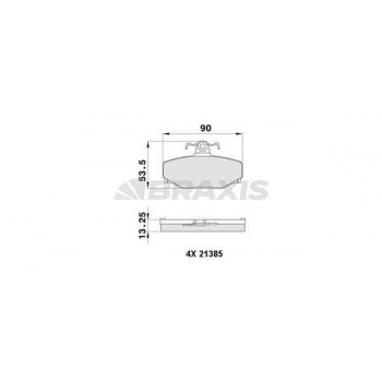 ARKA FREN BALATASI (TK) 740 / ESTATE 87 92 760 87 90 780 86 91 940 / ESTATE 93 95 / V70 / XC 96 - BRAXIS AA0466