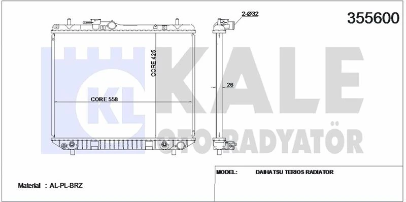 Japon Su Radyatörü - Su Radyatörü - Kal 355600