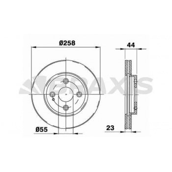 ON FREN DISK AYNASI HAVALI MAZDA 2 1.3 / 1.4 MZR CD / 1.5 / 1.6 MZ CD 07 FORD KA+18> - BRAXIS AE0161