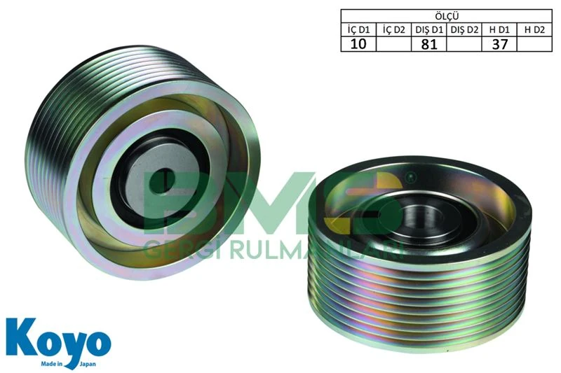 Mercedes Truck Kayıs Gergi Rulmanı Kanallı (ym758137) Mercedes Travego 00> (81x37x10) Euro 4-5 - Bms 298