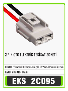 SOKET>2 PİN OTO ELEKTRİK TESİSAT - EKS-2C095