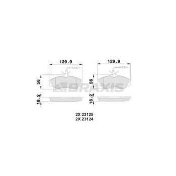 ON FREN BALATASI PARTNER P306 CABRIOLET / SEDAN 1.8I 16V 2.0I BERLINGO XSARA 1.8I.1.9D (< 03) FISL - BRAXIS AB0020
