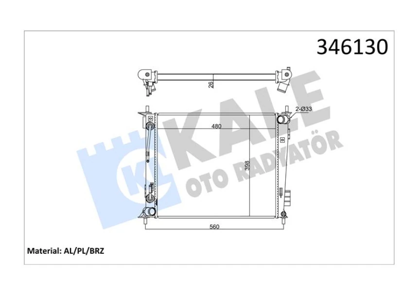 Kia Motor Su Radyator Kia Soul 2009> Otomatık Vites - Kale 346130