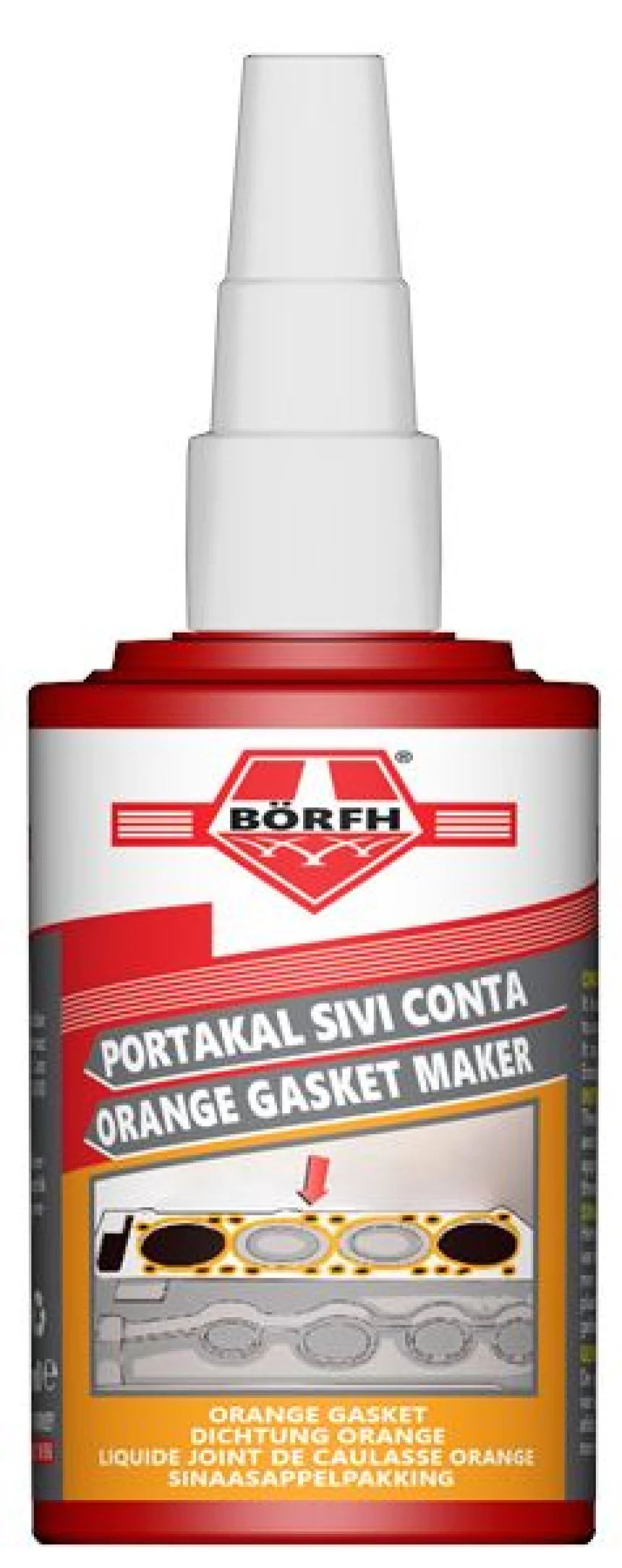 Yag & Antıfırız Sivi Conta Jellock Orange Gasket Maker -55/+200 Anaeronıc Portakal Jel - Borfh 6021956
