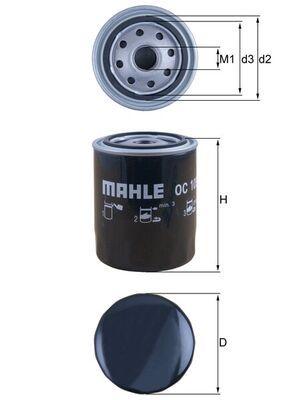 VAG YAG FILTRESI PASSAT LT28 / 35 / 40 / 55 T4 A80 A4 A6 A8 SUPERB VOLVO 740 / 760 / 780 / 940 / 960 85> - MAHLE OC105