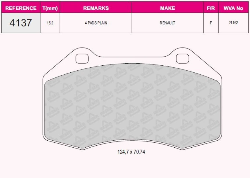 Renault On Fren Balatası Megane II III Clio III 2,0 Sport (05 / 04 ) - Grap 94137