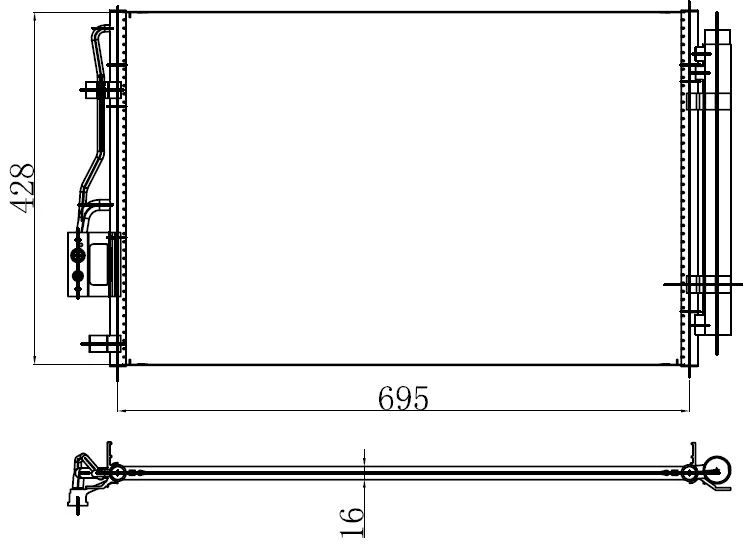 Hyundaı Klima Radyator Santafe 2,0 2010 -> - Orıs Chy015016