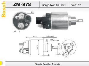 MARŞ OTOMATİĞİ-BT-12V-TOY.COROLLA/AVENSIS/CARINA/PEU.PARTNER 1.9/CIT.JUMPY/BERLINGO 1.9 3D SOKETLI ( - ZM-978