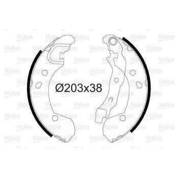 ARKA FREN BALATASI (PABUC) MICRA III K12 03>10 NOTE 07>10 CLIO II 04> CLIO III 05> - VALEO 564099