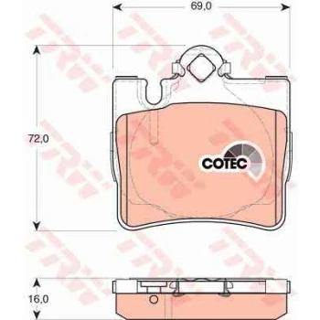 Mercedes Fren Balatası Arka S-Class W220 98>05 C215 99>06 - Trw Gdb1455