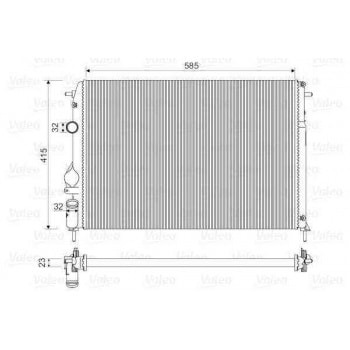 MOTOR RADYATORU MEGANE 1,4 / 1,8 / 2,0 MEKANIK KLIMALI (585X414,5X23) - VALEO 732866