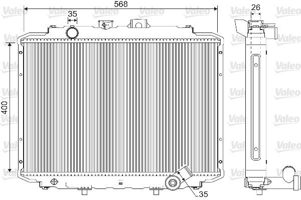 MOTOR SU RADYATORU H100 MINIBUS 1997-2005 - L300 MINIBUS 1997-2008 400X568X26 BRAZING - VALEO 733102