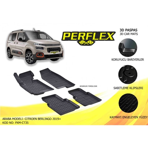 PASPAS 3D HAVUZLU X-MAT BERLINGO 19> - PERFLEX PXM-CT35
