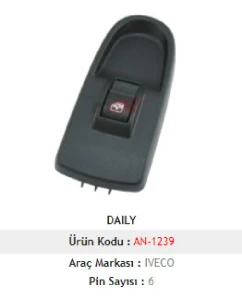 Unıversal Cam Anahtarı-İveco Daıly 12-14 Sağ Çerçeveli - Mcar-An1239