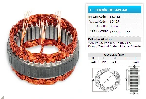 Unıversal Statör-Valeo 12v 120a. Peugeot/partner/kango/clio Sembol - Nursan-N182412