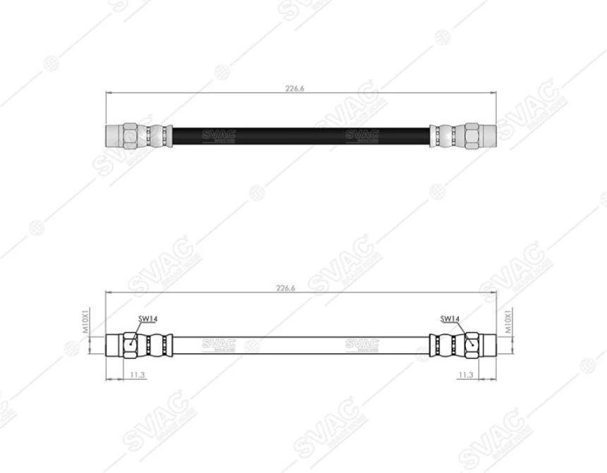 Volvo Arka Fren Hortumu Bmw E28 E30 E34 Volvo S70-S70 -V70  97 >00 850 (854) 2.0 91>96 - Svac 92-0132