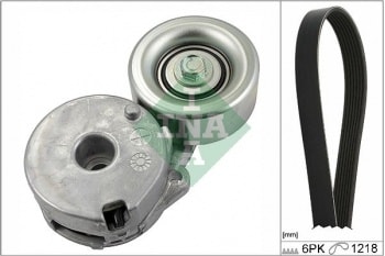V KAYIS SETI GERGI VE 6PK1218 KAYIS CLIO III-LAGUNA III-FLUENCE 2.0 16V - INA 529022510