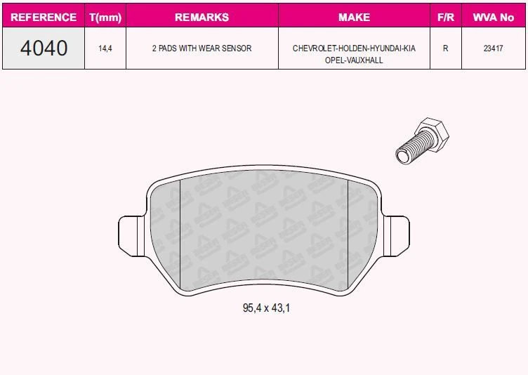 Opel Arka Fren Balatası Astra G Astra H Meriva A Zafıra B Corsa - Beser 4040