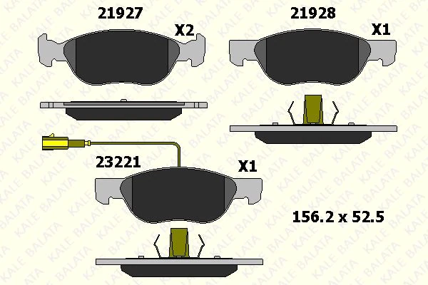 Fiat On Fren Balatası Marea 1,6 1,9 Td 96> Marea Weekend 1,6 I 1,8 I 1,9 Td 96>brava 1,9 D / Td 96>fisli - Kale B 21927 179 25 Ans