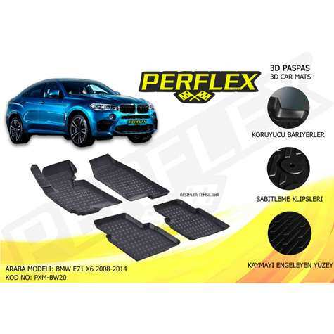 Bmw Paspas 3d Havuzlu X-Mat Bmw  E71  X6 2008-2014 - Perflex Pxm-Bw20