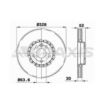 ON FREN DISK AYNASI VOLVO XC60 08=> - BRAXIS AD0399
