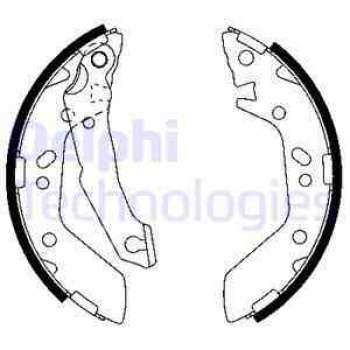 Hyundaı Arka Fren Balatası Pabuc Kampana Genis Tip Hyundaı Hyundaı Accent 1.3 1.5. 1.6 2000-2005 Excel 1990- - Delphi Ls1909