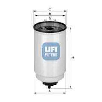 YAKIT FILTRESI TRANSIT AVRUPA T12 T15 2,5D / 2,5TD 83>00 - UFI 24.371.00