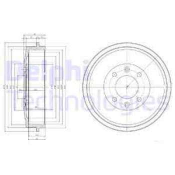 ARKA FREN KAMPANASI P306 P405 P406 XSARA C15 ZX XSARA PICASSO ABSLI PARTNER BERLINGO ABSSIZ (228*66) - DELPHI BF169