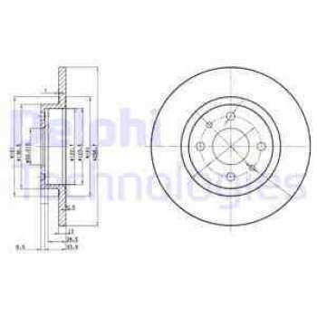 ON FREN AYNASI (DISKI) BRAVA BRAVO I MAREA PUNTO TEMPRA TIPO ALFA ROMEO 145 146 (257MM) - DELPHI BG2411