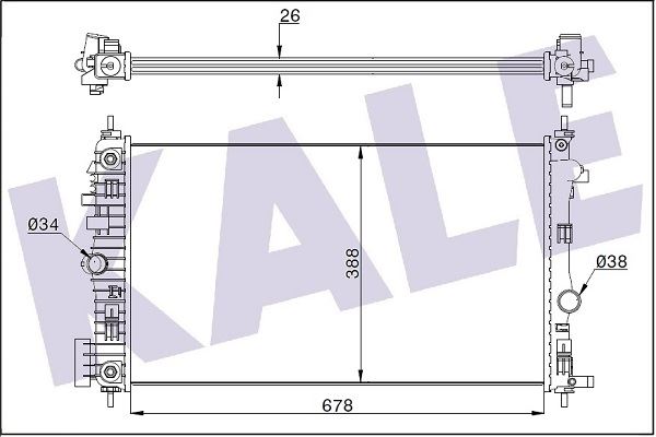 MOTOR SU RADYATORU (OTOMATIK) INSIGNIA A20DTH A20DTR - KALE 346190