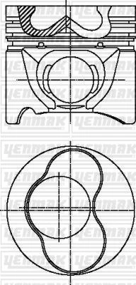 Vag Piston+segman (79,51mm Std 3 4 Pistonlar) Bora Caddy II Golf III IV Beetle Passat Polo / Classıc Sha - Yenmak 31-04302-000
