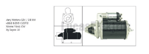 MARŞ MOTORU-CHRYS.PD600 UZEL MF265/275/285/398/398 4x4 12V-2.8kW-10DİŞ - LUCAS-27539