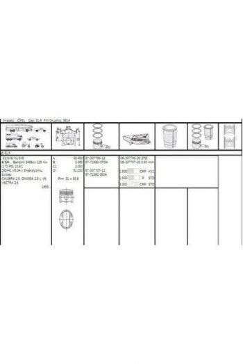 MOTOR SEGMAN X25XE OMEGA B VECTRA B 2500 24V 81.60MM STD (1.5x1.5x3.0) 6 SILINDIR TAKIM - AKD 222-3542-00