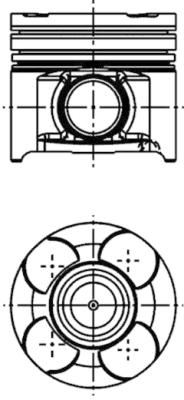 MOTOR PISTON+SEGMAN KOMPLE 0.40. 82.00mm ASTRA H 04>14 - VECTRA C 02>08 - ZAFIRA B 05>15 - SIGNUM 03 - KOLBEN 40660610