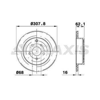 ARKA FREN DISK AYNASI HAVALI NISSAN MURANO 3.5 4x4 05-> - BRAXIS AE0665