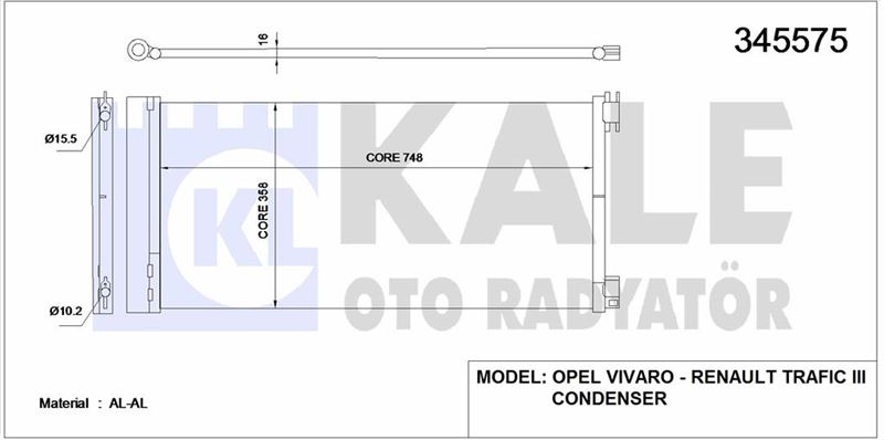 KLIMA RADYATORU NISSAN QASHQAI J11 KASA 1,6 DCI 2011 > TRAFIC III 1,6 DCI - KALE 345575