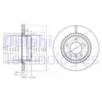 FREN DISKI ARKA (HAVALI) E87 E90 E92 - DELPHI BG3901C