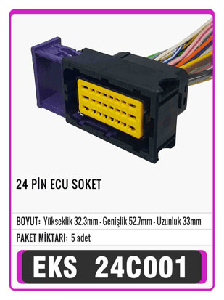 SOKET>24 PİN ECU - EKS-24C001