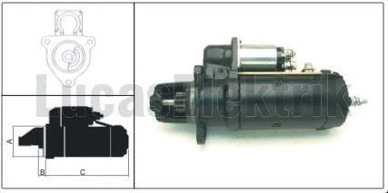 Scanıa Truck Mars Motoru 24v 11dis 6,7kw Scanıa 4-Seri 114/124 96>08 - Lucas Les0209
