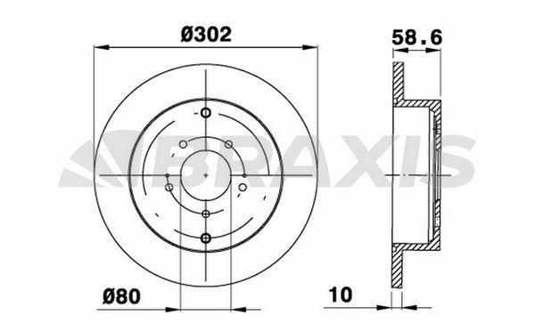 ARKA FREN AYNASI OUTLANDER 2.0 2.2 2.4 3.0 4WD 06>12 P4007 07>12 C CROSSER 07>13 5X302 - BRAXIS AE0421
