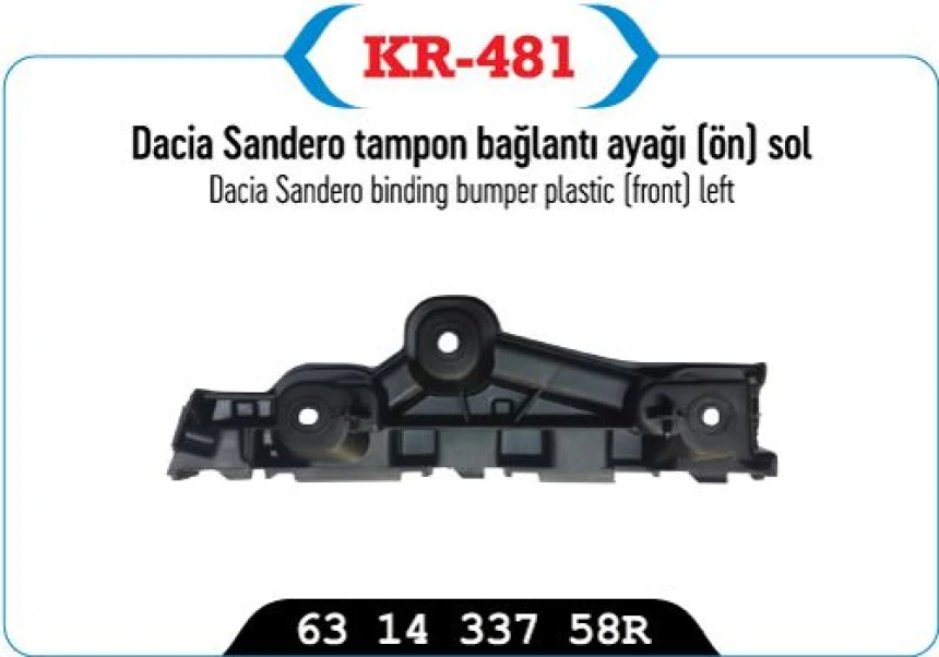 Renault On Tampon Baglantı Braketi Sol Clio Symbol 12> Sandero II 12> - Kaya 481