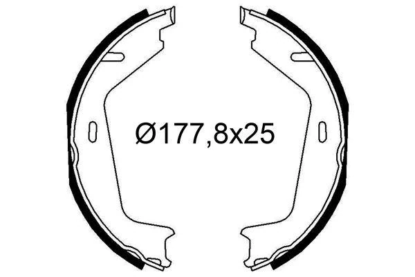 Volvo Arka El Fren Pabuc Balata Volvo S60 (01 4,10) S80 98>06>v70 97>00>07>xc70 02> Xc90 02> (178x25) - Valeo 564254